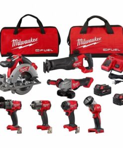 MILWAUKEE Cordless Tool Combination Kit: 7 Tools, 18 V DC Volt, Battery Included, M18 FUEL™, M18™