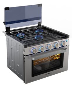Camplux 17″ RV Oven with 3 Burners Cooktop