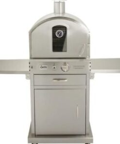 Summerset ‘The Oven’ Outdoor Freestanding Large Capacity Gas Oven with Pizza Stone, Smoker Box and Mobile Cart, 304 Stainless Steel Construction, Natural Gas