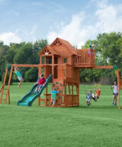 Backyard Discovery Skyfort II Cedar Wood Swing Set