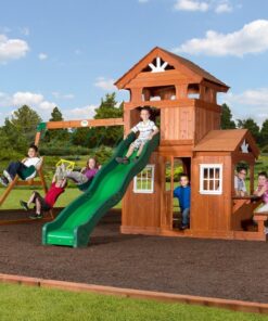 Backyard Discovery Shenandoah Cedar Wood Swing Set Slide