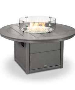 POLYWOOD 48″ Round Fire Pit Table