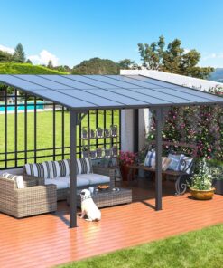 Aecojoy Aluminum Pergola with Canopy