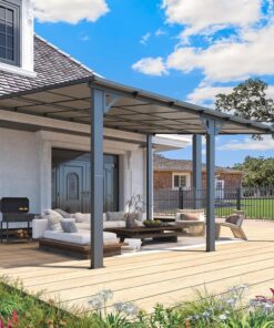 Aecojoy 14×12 ft Aluminum Pergola with Canopy