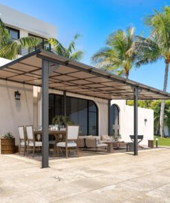 Aecojoy 20’x12′ Wall Mounted Gazebos Pergola