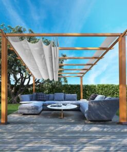 Florence Aluminum Pergola with Canopy Paragon Outdoor