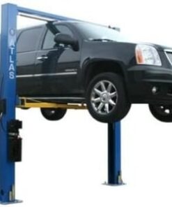 ATLAS Automotive Equipment 9OHSC-SS 2-Post Vehicle Overhead Lift, 11’9” Minimum Ceiling Height, 9,000lb Capacity, Clear Floor, 11’10” Height, 3-Stage Front and 2-Stage Rear Arms, for DIY/Hobbyists
