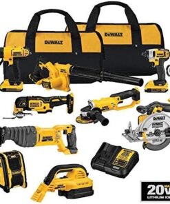 DEWALT 20V MAX Power Tool Combo Kit, 10-Tool Cordless Power Tool Set with 2 Batteries and Charger (DCK1020D2)