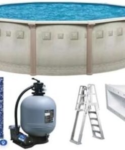 Brazil Premium 27′ x 52″ Round Above Ground Swimming Pool Package