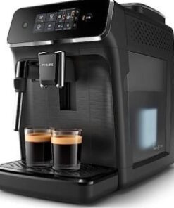 Philips 1200 Series Fully Automatic Espresso Machine, Classic Milk Frother, 2 Coffee Varieties, Intuitive Touch Display, 100% Ceramic Grinder, AquaClean Filter, Aroma Seal, Black (EP1220/04)