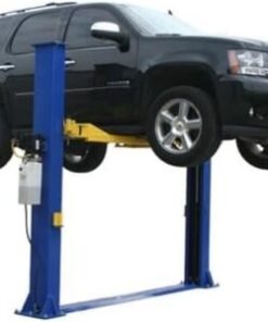 ATLAS Automotive Equipment 9KBPX 2-Post Lift/Hoist, Baseplate Style, 9’6″ Minimum Ceiling Height, 9,000lb Capacity, Symmetric Arms, Dual Hydraulic Chain Drive Cylinders, for Low Ceiling Home Use