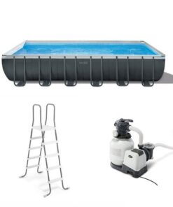 Intex 24′ x 12′ x 52″ Ultra XTR Rectangular Frame Swimming Pool Set + Pump