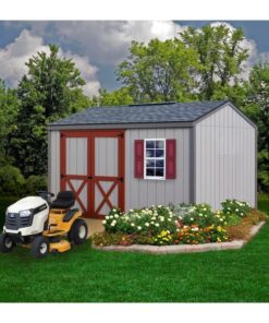 Best Barns Handmade Haven 10×12 Wood Shed Kit – Gable Roof, Eave Door (HHAVDE12)
