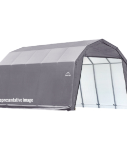 ShelterCoat Custom Round Wind and Snow Rated Shelter, 12 ft. x 20 ft. x 8 ft. Standard PE 9 oz. Gray